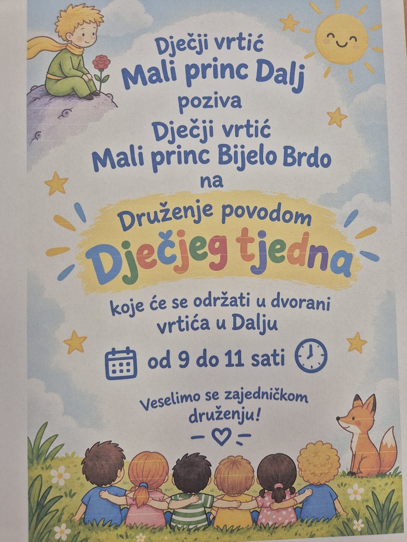MEĐUVRTIĆKO DRUŽENJE POVODOM DJEČJEG TJEDNA U DJEČJEM VRTIĆU “MALI PRINC” DALJ